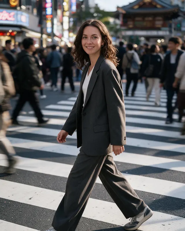 Travel: Tokyo style: sample influencer photo created from one selfie
